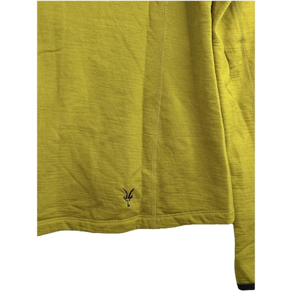 Ibex Women's Full Zip Hooded Jacket Size M Merino Wool Yellow/Green - Picture 4 of 9